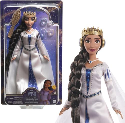 Regina Amaya di Rosas Disney Wish - Bambola Snodata con Abito Regale, Corona e Accessori - Mattel