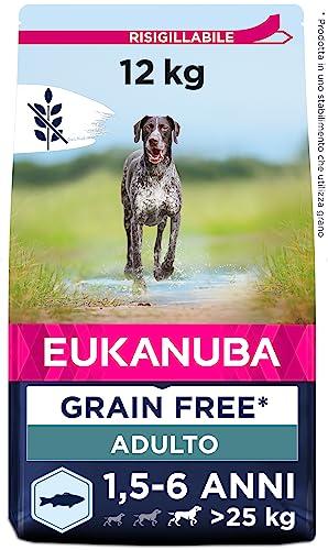 Eukanuba Grain Free* Salmone per Cani Adulti Taglia Grande 12kg