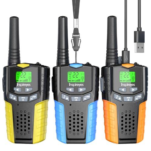Inspireyes Walkie-Talkie Bambini Ricaricabili - Confezione da 3
