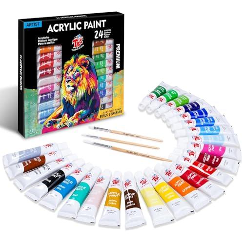 Set 24 Colori Acrilici TBC - Ideale per Artisti, Hobbisti e Bambini