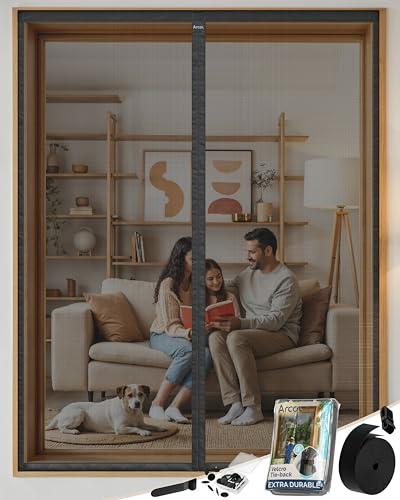 ARCOL Zanzariera Magnetica Finestra 90x150 cm in Fibra di Vetro