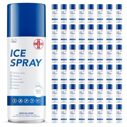 AIESI® Ghiaccio Spray Sport Istantaneo al Mentolo - 400ml (Confezione da 48 pezzi)