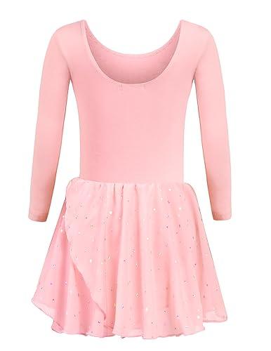 Trudge Abbigliamento da Balletto per Ragazze - Body con Gonna Tutu Rosa (5-6 Anni)