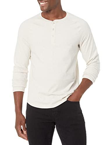 Amazon Essentials Maglia Serafino Maniche Lunghe Slim Uomo Avena Puntinato