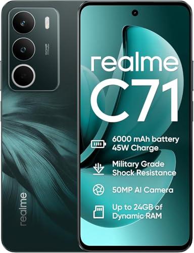 realme C71 Smartphone Verde, 8GB+256GB, Batteria 6000 mAh, Fotocamera AI 50MP