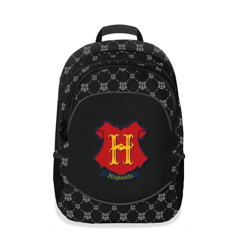 Zaino Harry Potter Scuola Unisex-Bambini e ragazzi, Nero, unica