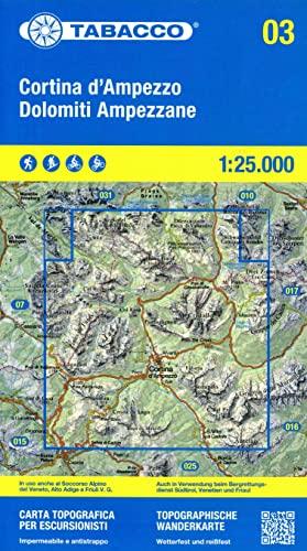 Cortina d'Ampezzo e Dolomiti Ampezzane 1:25,000 Hiking Map