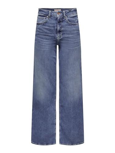 ONLY ONLMADISON Blush HW Wide DNM CRO372 Noos - Jeans Donna a Gamba Larga