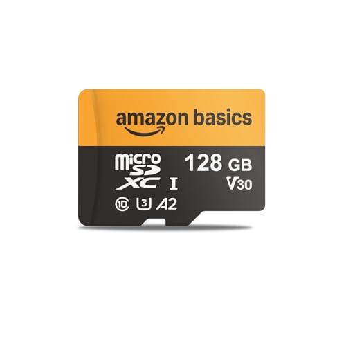 Scheda microSDXC Amazon Basics da 128 GB con adattatore