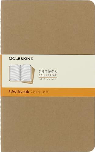Moleskine Cahier Large Liniert Packpapierbraun A5 - Set da 3