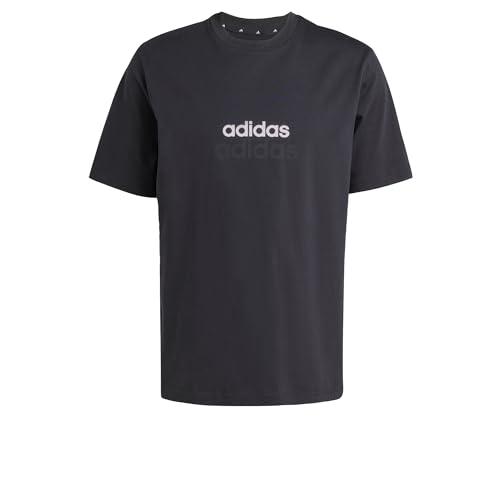 adidas Essentials Linear Single Jersey Tee Uomo - Nero/Bianco