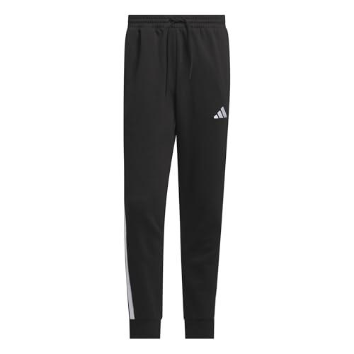 Pantaloni Sportivi Adidas Uomo Essential Three Stripes Fleece Pant, Nero/Bianco