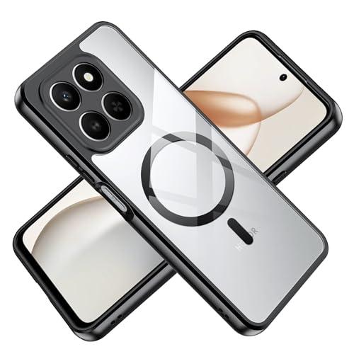 Cover Magnetica per Honor 400 Smart con MagSafe, Silicone Morbido e Acrilico Trasparente