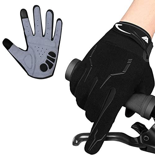 WESTWOOD FOX WFX - Guanti da ciclismo a dita intere, per mountain bike, touchscreen, guanti da MTB, imbottiti, antiscivolo, per ciclismo su strada, per uomini e donne