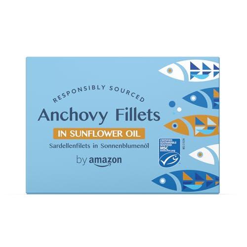 by Amazon MSC Filetti Di Acciughe All'olio Di Semi Di Girasole, 6x50g