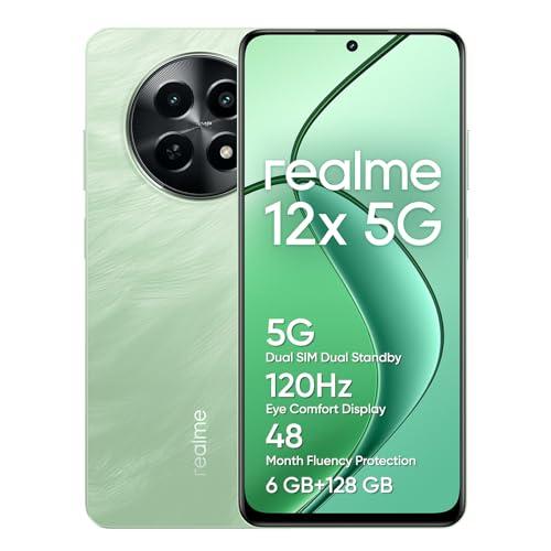 realme 12x 5G Smartphone 6+128 GB, Feather Green (no adapter)