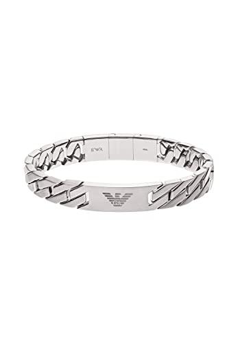 Emporio Armani Bracciale Uomo Heritage in Acciaio Inox Argento