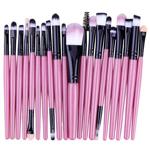 Pennelli da trucco, 20 pennelli professionali per il trucco del viso, set di pennelli per cipria, correttore, ombretto, sopracciglia, labbra, strumenti di bellezza (Fenhei)