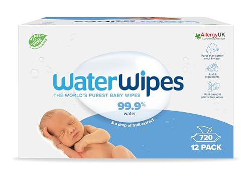 WaterWipes Original Salviette a Base Vegetale per Neonati, 720 Unità (12 Confezioni)