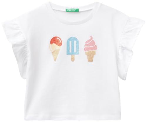 T-Shirt United Colors of Benetton Bambina Farfalla Multicolor Glitter