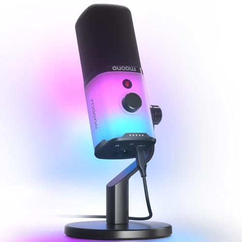 MAONO PD100X Microfono Dinamico XLR/USB Gaming con Software RGB