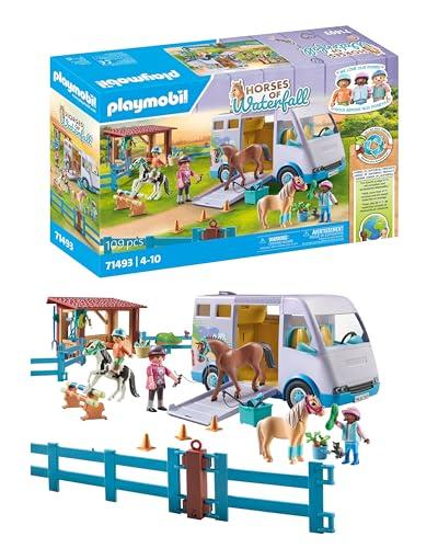 PLAYMOBIL Horses of Waterfall 71493 Trasporto Cavalli e Stalla