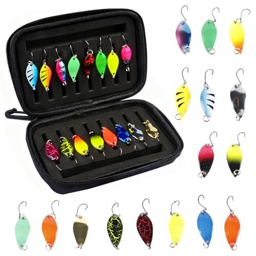 Zyiphor Set 16 Cucchiaini da Pesca per Trota: Esche Artificiali Spinning