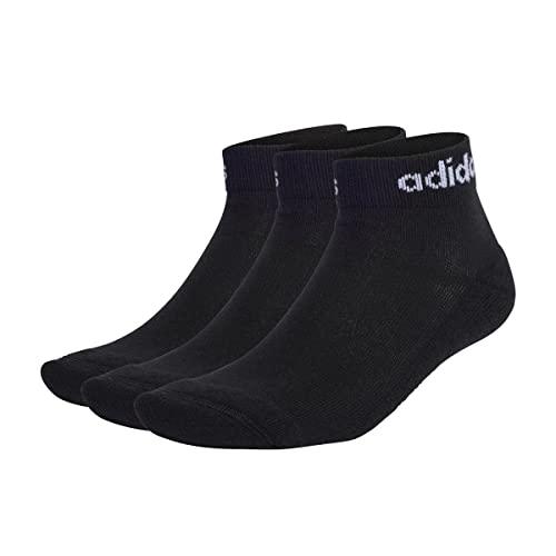 Adidas Calzini Sportivi Unisex Linear Ankle Cushioned Socks (3 paia) Nero / Bianco