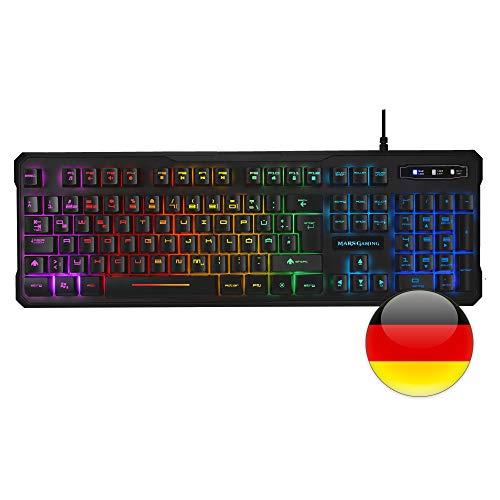 Mars Gaming MK218DE Tastiera Gaming RGB H-Mech Layout Tedesco