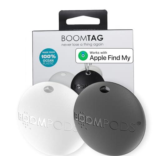 Boompods Boomtag Tracker Tag, Confezione da 2 - Localizzatore Bluetooth Apple Find My