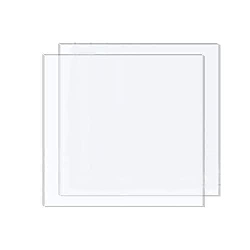 DRERIO Lastre Plexiglass 30x30 cm (2 Pezzi) - Fogli Acrilici Trasparenti 3mm
