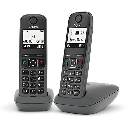 Gigaset AS490 Duo Cordless Phone Black