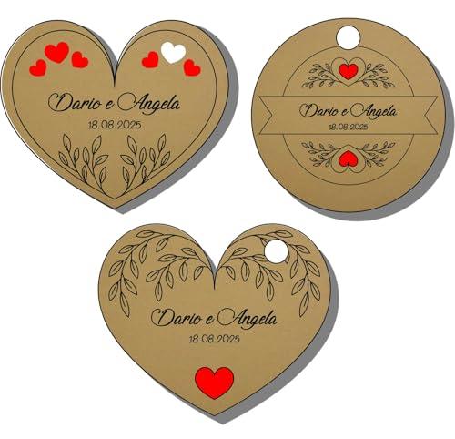Set di 20 Etichette Kraft Personalizzabili