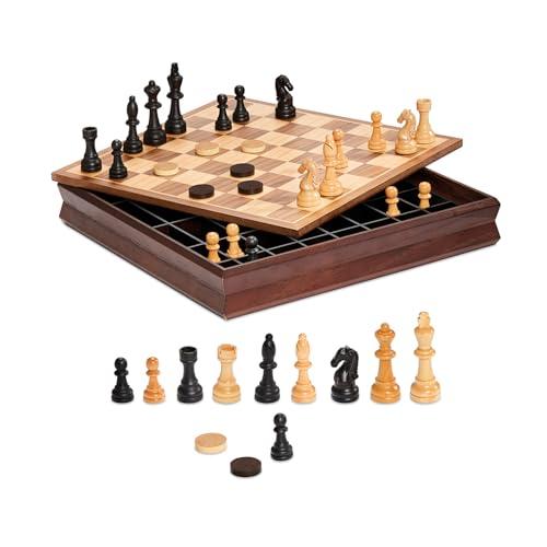 Dal Negro Contenitore in Legno Scacchi & Dama 36 cm