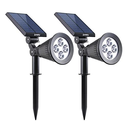 Lumisky Spiky W34 - Set di 2 Faretti Solari LED 2 in 1 per Esterno