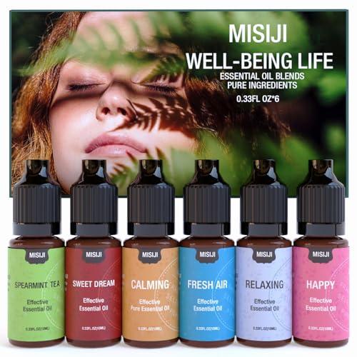 MISIJI Set di Oli Essenziali Premium per Diffusori, Aromaterapia, Candele - Calma e Rilassa
