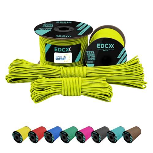 EDCX Paracord 275 in Nylon da 2 mm - Giallo Sofit, 30 metri
