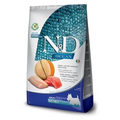 N&D Ocean Cane Adult Mini Salmone, Merluzzo e Melone Cantalupo