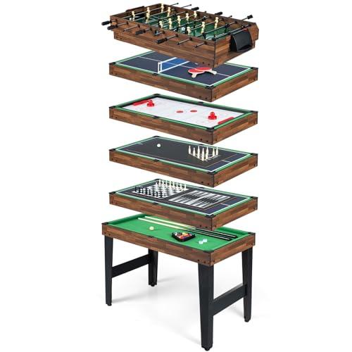 HOMASIS Tavolo Multigioco 10 in 1 per Bambini e Adulti