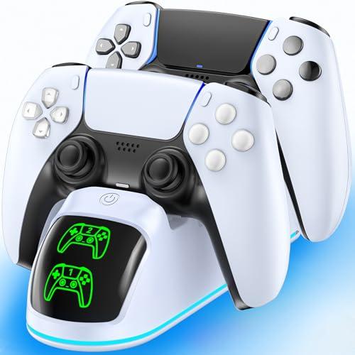 Stazione di Ricarica RGB per Controller PS5 - Ricarica Rapida e Atmosfera di Gioco Personalizzata