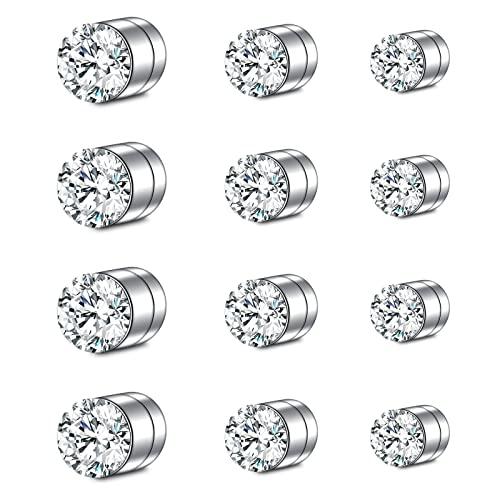 VCMART 12pcs Anello al Naso Magnetico Finto con Cristalli