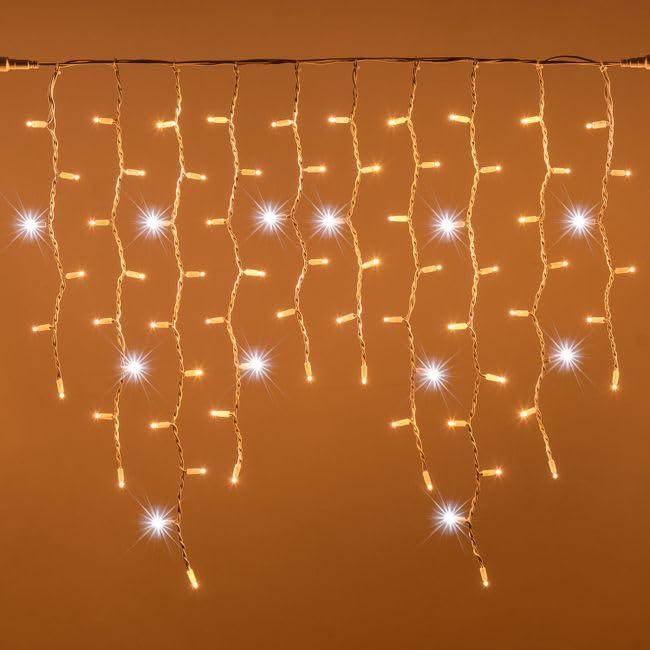 Tenda Luminosa Natalizia Stalattiti LED Bianco Caldo/Freddo