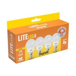 Beghelli Sfera LiteLed.6 - Lampadina LED E14 7W G45