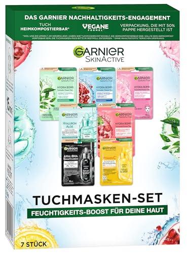 Garnier Set di Maschere in Panno - Hydra Bomb e Nutri Bomb (7 pezzi)