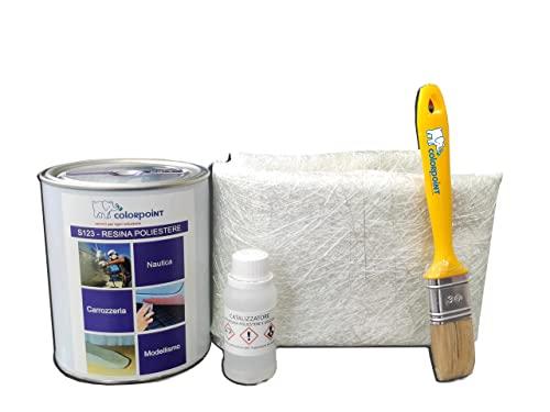 Kit Vetroresina Poliestere 1,3KG - Riparazione Barche Auto Moto Camper