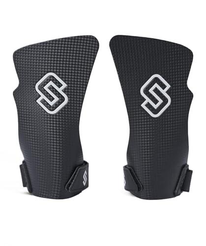 STMN Fitness-Paracalli CARBON Free Black|Grip Ultra Resistente Texture Carbon| Magnesite|Protezione Mani per Cross Training, Calisthenics, Sbarre Ruvide e Classiche, Anelli,Uomo Donna (XXL)