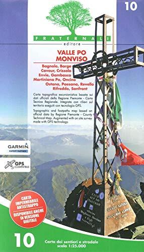 Carta n. 10. Valle Po, Monviso. Carta dei sentieri e stradale 1:25.000