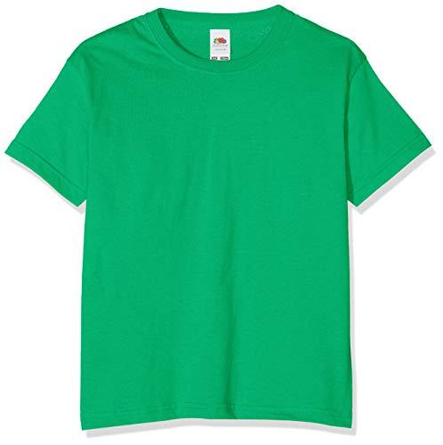 Fruit of the Loom T-Shirt Bambino Verde Kelly Green, 9-11 Anni