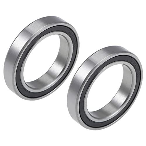 PATIKIL 25mm x 37mm x 7mm Cuscinetti a Sfere a Gola Profonda, 6805-2RS, Acciaio al Cromo, ABEC1, 2 Pezzi