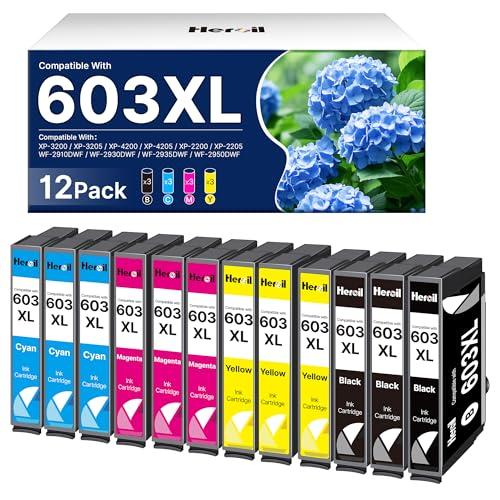 Heroil 603XL Compatibili - Cartucce Epson 603 XL Multipack (12 Pezzi)